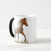 Mug Magique Double Exposure Horse Mug–Forest and Freedom (Devant gauche)
