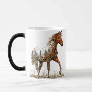 Mug Magique Double Exposure Horse Mug–Forest and Freedom