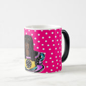 Mug Magique Doxie noir à longs poils (Devant droit)