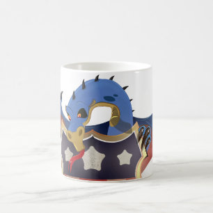 Mug Magique Dragon américain tenant un bouclier étoiles et ban