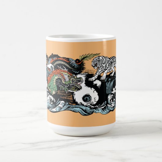Mug Magique Dragon chinois contre Tigre (Centre)