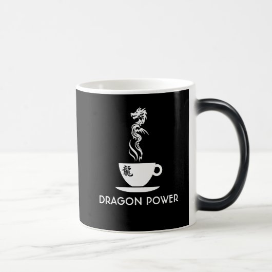 Mug Magique Dragon power personnalisable drôle noir (Droite)
