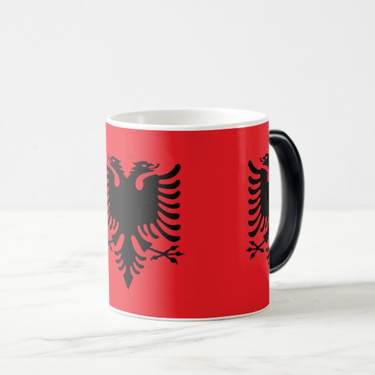 Mug Magique Drapeau albanais (Devant droit)