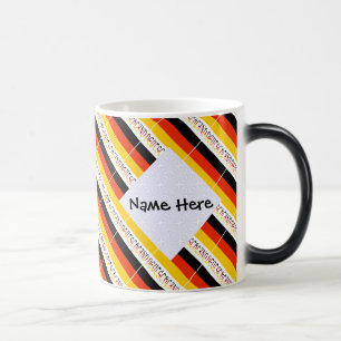Mug Magique Drapeau allemand Deutschland Personnalisation noir