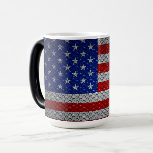 Mug Magique Drapeau américain. (Devant gauche)