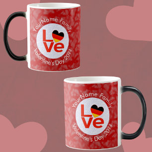 Mug Magique Drapeau de coeur allemand Deutsch Red LOVE
