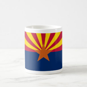 Mug Magique Drapeau de l'Arizona : Étoile de fondation Soleil,