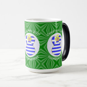 Mug Magique Drapeau de Noël personnalisé Ange Blond Grec