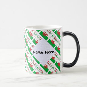 Mug Magique Drapeau gallois du Pays de Galles personnalisé en 