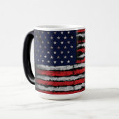 Mug Magique Drapeau Grunge U.S.A (Devant gauche)