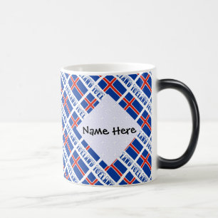 Mug Magique Drapeau islandais en mosaïque personnalisation noi