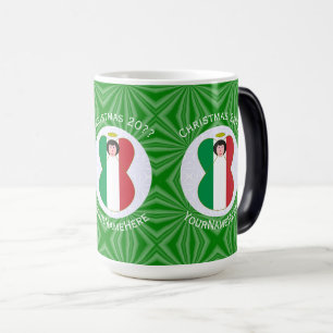 Mug Magique Drapeau italien Ange de Noël Personnalisé