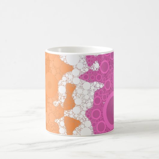 Mug Magique Drapeau Super bohème Bubbly Lesbian Pride Abstrait (Centre)