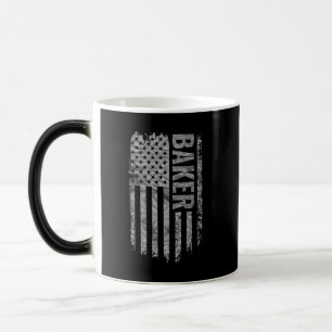 Mug Magique Drapeau USA en détresse design Baker