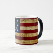 Mug Magique Drapeau USA / Grunged (Devant droit)