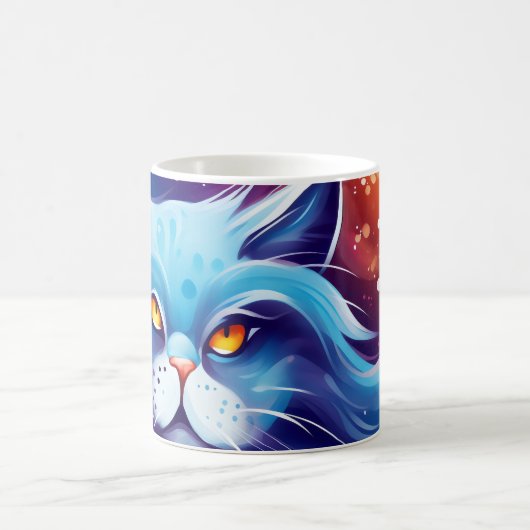 Mug Magique Dream Cat monde Abstrait des couleurs (Centre)