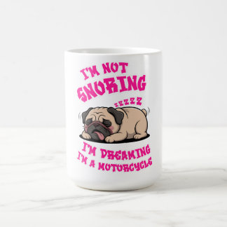 Mug Magique Drôle Carlin ronfler Motorcycle Biker Amoureux des