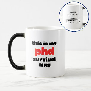 Mug Magique Drôle de survie de doctorat personnalisé Nom du do