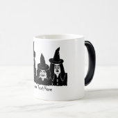Mug Magique drôle éffrayante sorcière noire effrayante hallowe (Devant droit)
