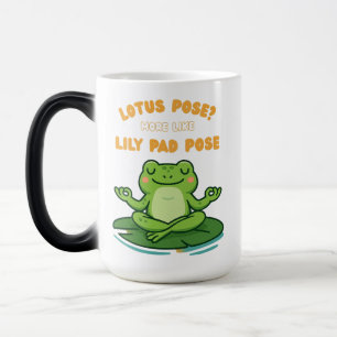 Mug Magique Drôle Frog Yoga Cartoon Lotus Lily Poche Conceptio