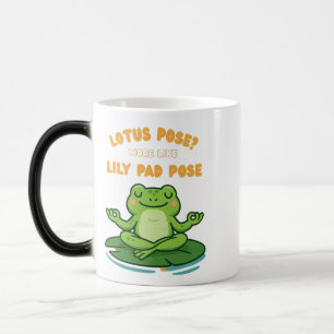 Mug Magique Drôle Frog Yoga Cartoon Lotus Lily Poche Conceptio