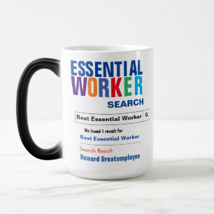 Mug Magique Drôle meilleure recherche de travailleur essentiel