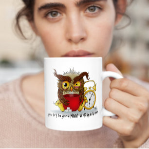 Mug Magique Drôle Morning Cranky Owl