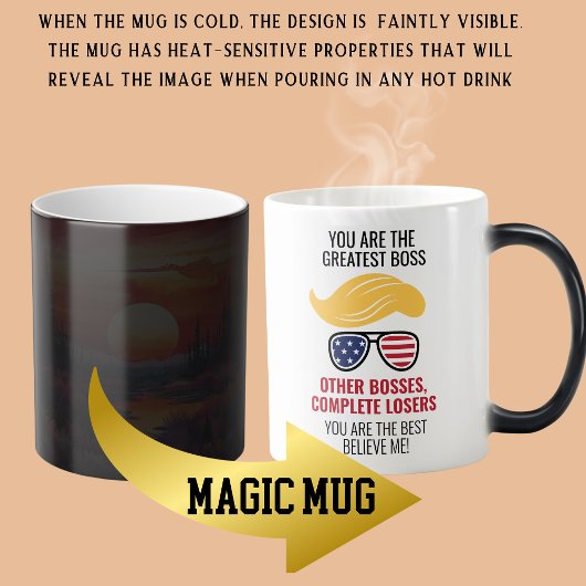 Mug Magique Drôle Trump meilleur patron