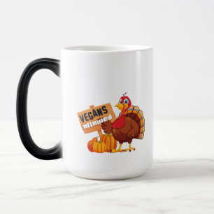 Mug Magique Drôle Vegans Thanksgiving permis!