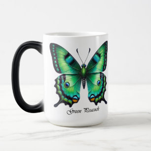 Mug Magique Écharpe élégante papillon paon vert