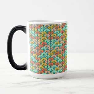 Mug Magique Echelle de poisson géométrique moderne et colorée