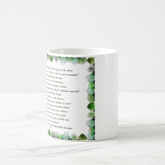 Mug Magique Écriture, Psaume 11, Verse de la Bible, (Centre)