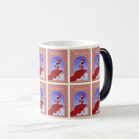 Mug Magique Elégance flamenco - Retro Espagnol Voyage Design (Devant droit)