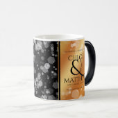 Mug Magique Élégant 7e 22e 49e anniversaire de Mariage de cuiv (Devant droit)