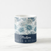 Mug Magique Elegant Monogram Blue Water Lily and Lotus (Centre)