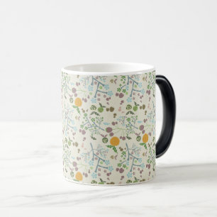 Mug Magique Élégant Motif Floral Kraft sans joint