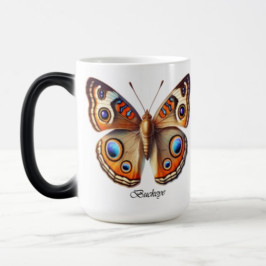 Mug Magique Élégant Papillon Buckeye Wrap (Gauche)