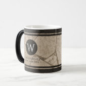 Mug Magique Elégant Sepia Toned Cracked Stones (Devant gauche)
