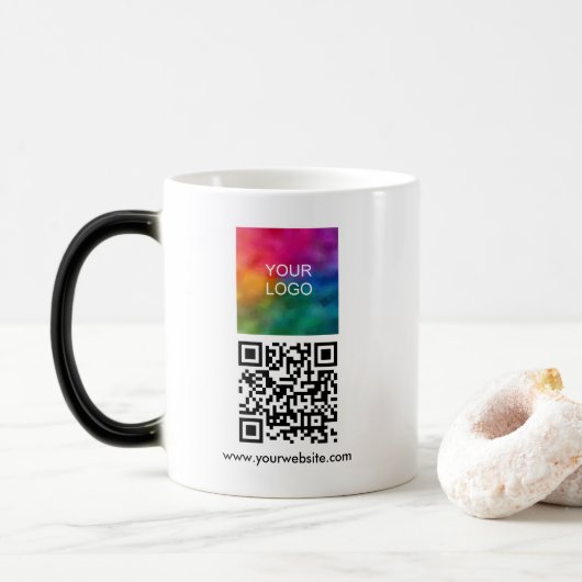 Mug Magique Elegant Your Logo Custom QR Code Promotional (Avec donut)