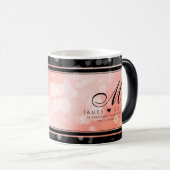 Mug Magique Elégante 35ème anniversaire de Mariage de corail (Devant droit)