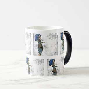 Mug Magique Élégante dame des années 1920 avec parapluie - Vin