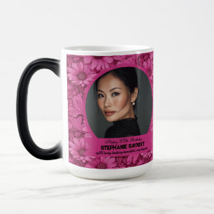 Mug Magique Élégante Fleur d'Anniversaire Unique