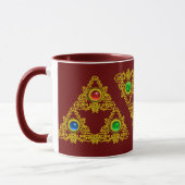 MUG MAGIQUE ELFIC TALISMAN /GOLD TRIANGLE AVEC GEMSTON (Gauche)