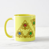 MUG MAGIQUE ELFIC TALISMAN /GOLD TRIANGLE AVEC GEMSTON (Gauche)