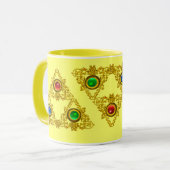 MUG MAGIQUE ELFIC TALISMAN /GOLD TRIANGLE AVEC GEMSTON (Devant gauche)