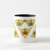 MUG MAGIQUE ELFIC TALISMAN /GOLD TRIANGLE AVEC GEMSTON (Centre)