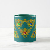 MUG MAGIQUE ELFIC TALISMAN /GOLD TRIANGLE AVEC GEMSTON (Centre)