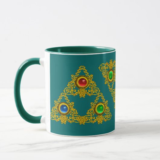 MUG MAGIQUE ELFIC TALISMAN /GOLD TRIANGLE AVEC GEMSTON (Gauche)