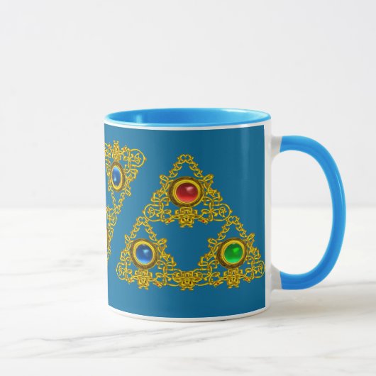 MUG MAGIQUE ELFIC TALISMAN /GOLD TRIANGLE AVEC GEMSTON (Droite)