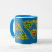MUG MAGIQUE ELFIC TALISMAN /GOLD TRIANGLE AVEC GEMSTON (Devant gauche)